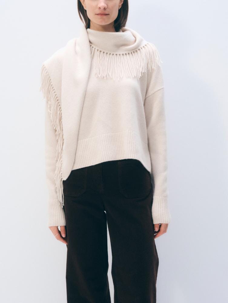 Cashmere Blend Scarf Sweater by White + Warren - Image 2