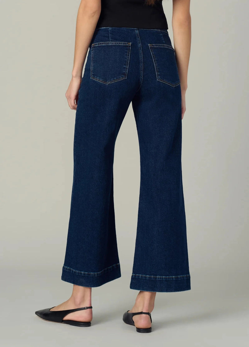 Ellia Wide Leg Ankle Jeans-Denim-Uniquities