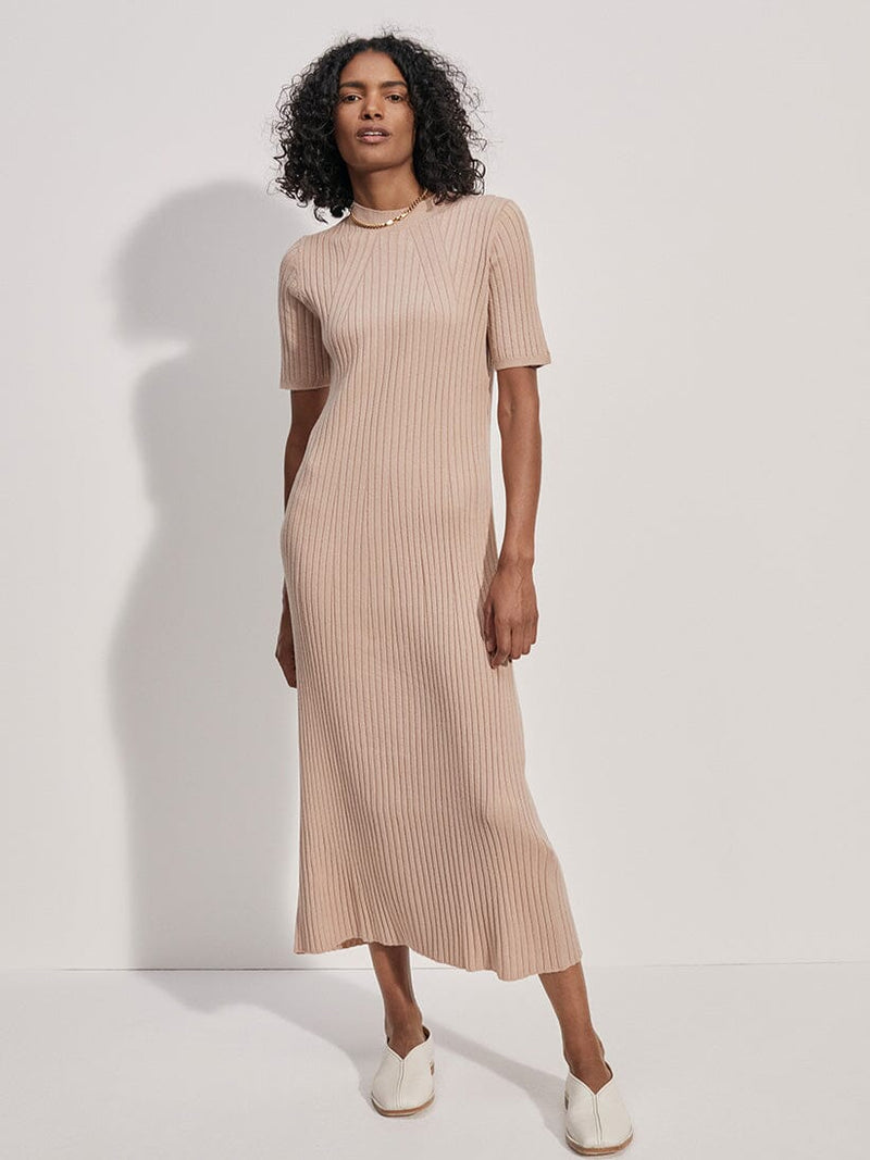 Maeve Rib Knit Midi Dress-Dresses-Uniquities