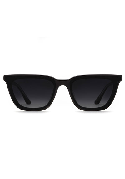 Bowery Nylon Black + Black And Crystal Sunglasses-Accessories-Uniquities