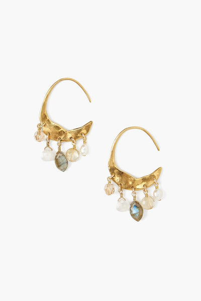 Crescent Moon Hoop Earrings-Jewelry-Uniquities