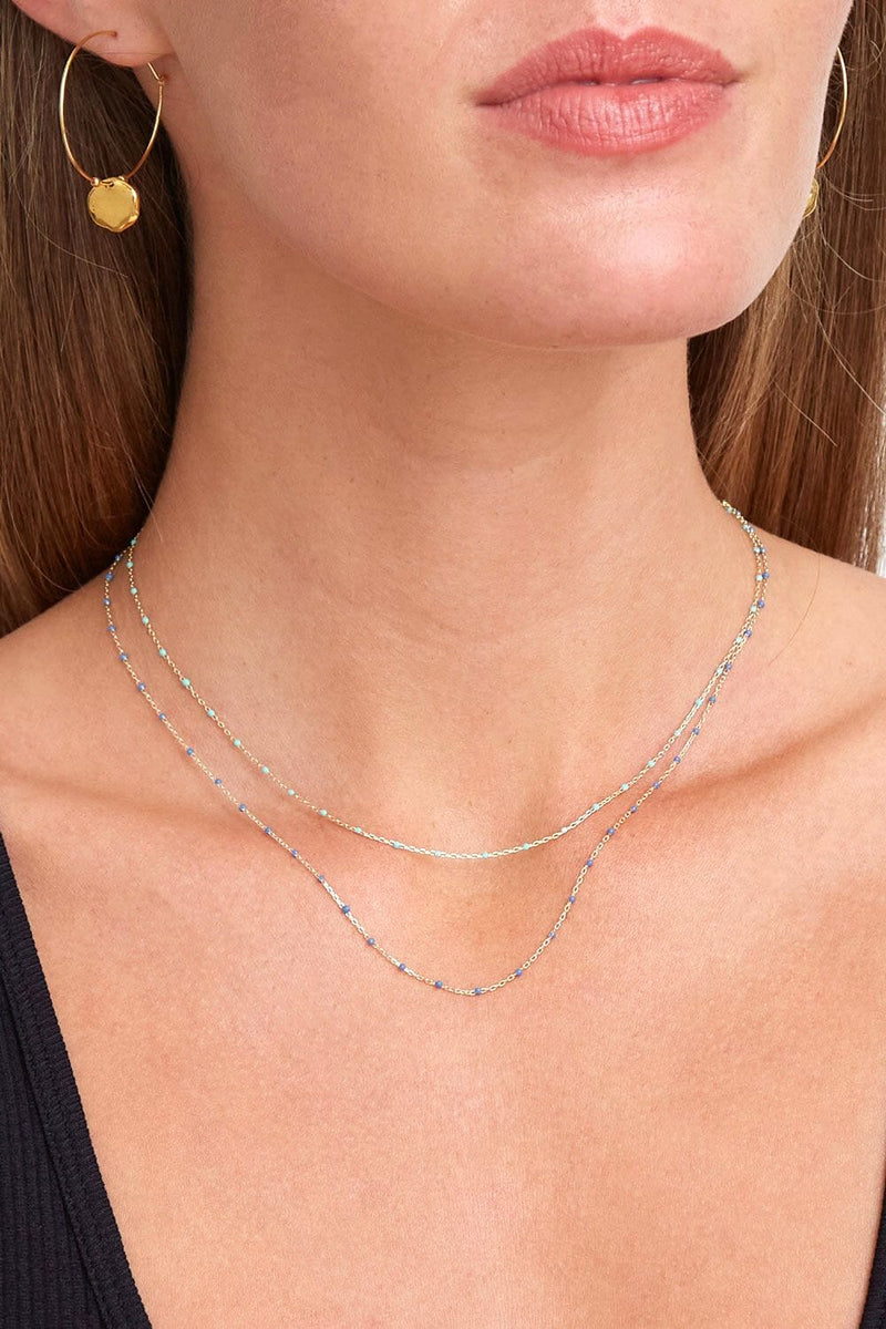 Enamel Bead Chain Necklace-Jewelry-Uniquities