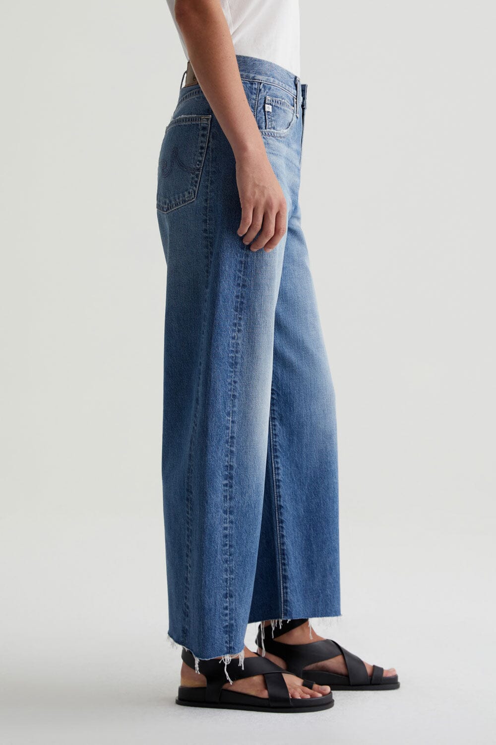 Hattie Barrel Leg Crop Jeans-Denim-Uniquities