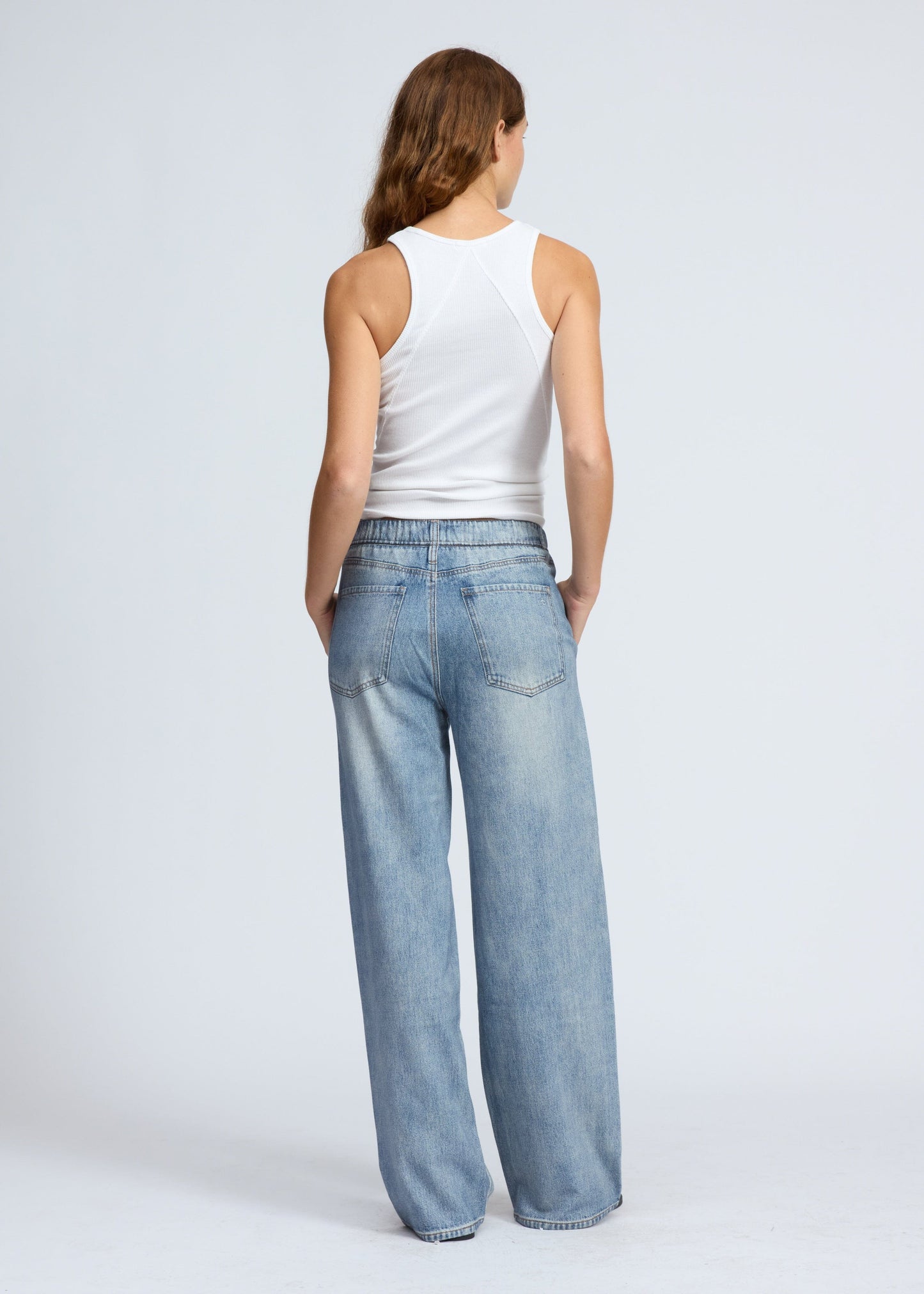 Miramar Wide Leg Track Pant-Denim-Uniquities