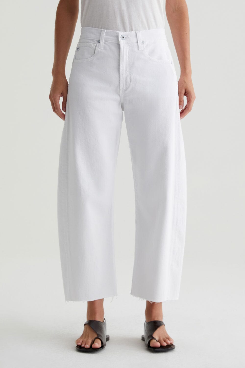 Hattie Barrel Leg Crop Jeans-Denim-Uniquities