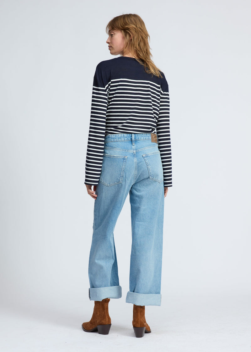 Logan Mid-Rise Wide Leg Jeans-Denim-Uniquities