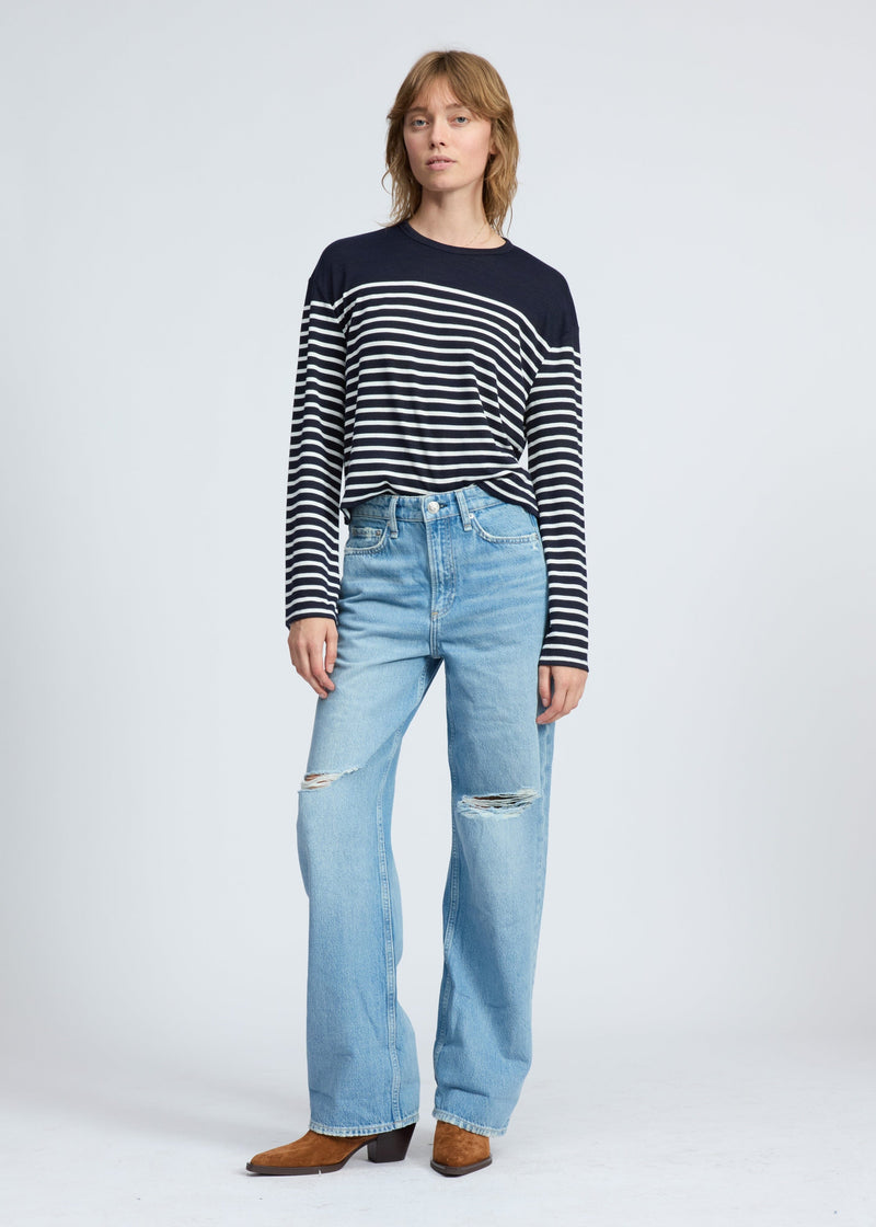 Logan Mid-Rise Wide Leg Jeans-Denim-Uniquities