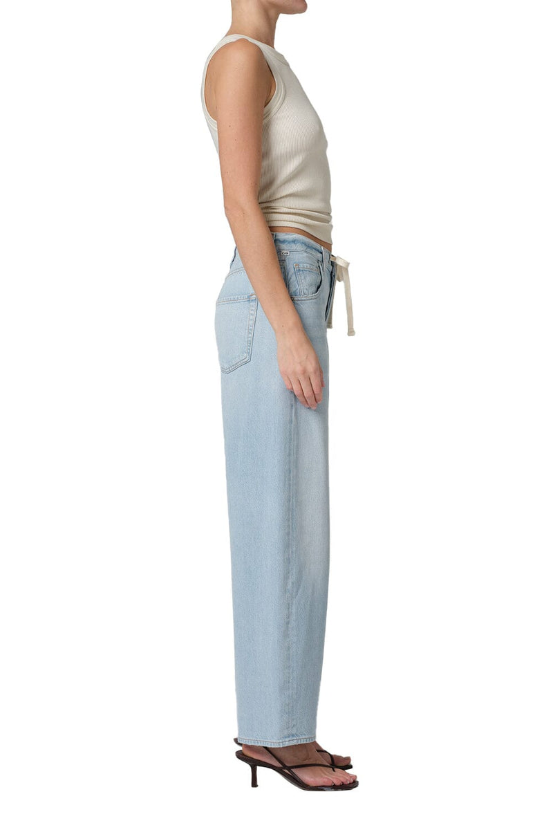Brynn Drawstring Trouser-Denim-Uniquities