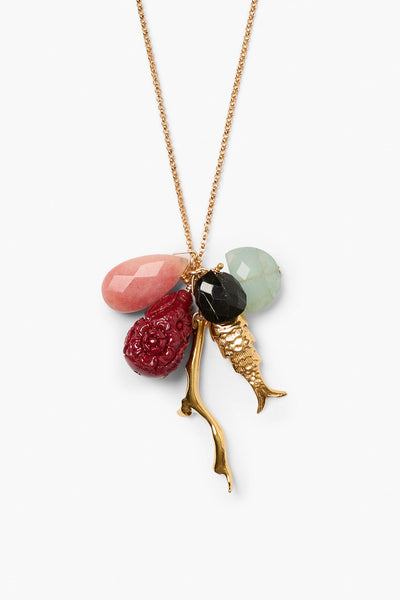 Anemone Charm Necklace-Jewelry-Uniquities