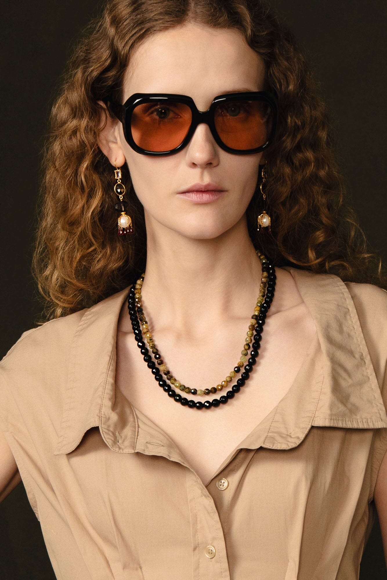 Onyx Green Garnet Necklace-Jewelry-Uniquities