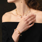 Pearl Brass Collar Necklace-Jewelry-Uniquities