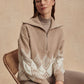 Betty Jacquard Half Zip-Sweaters-Uniquities