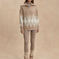 Betty Jacquard Half Zip-Sweaters-Uniquities