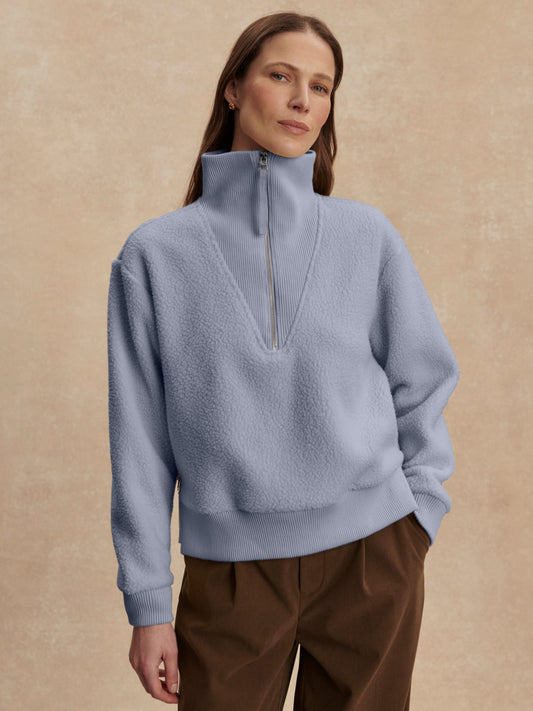 Jaylin Half Zip Fleece-Sweaters-Uniquities