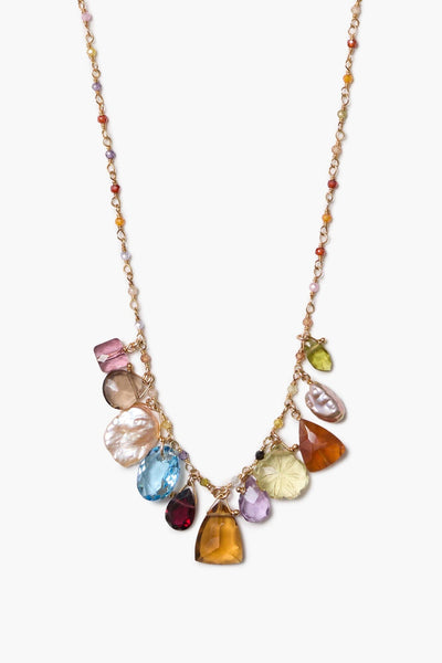 Mixed Stone & Pearl Necklace-Jewelry-Uniquities