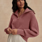 Maura Half Zip Rib Knit-Sweaters-Uniquities