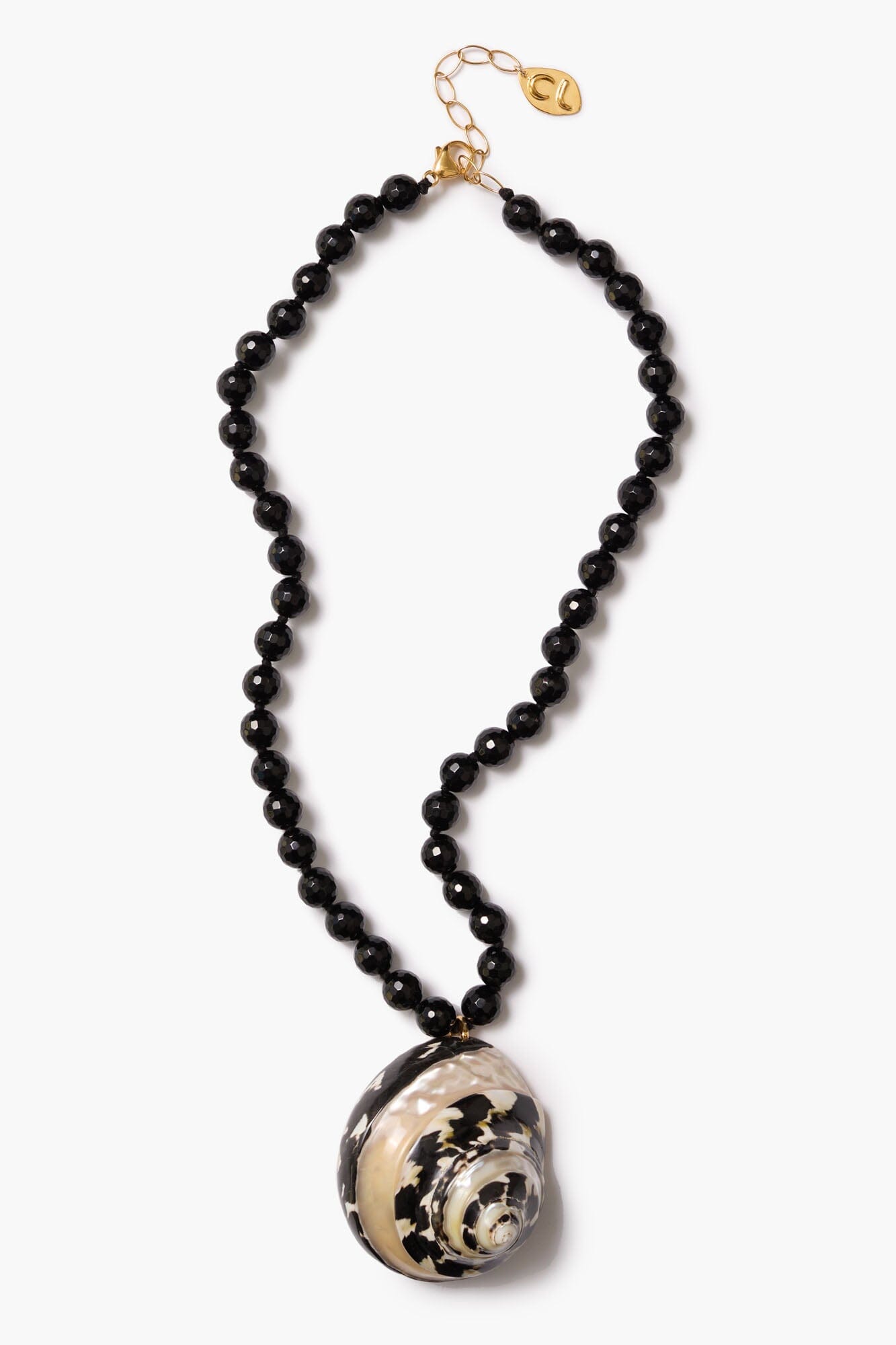 Turbo Shell Necklace Onyx-Jewelry-Uniquities