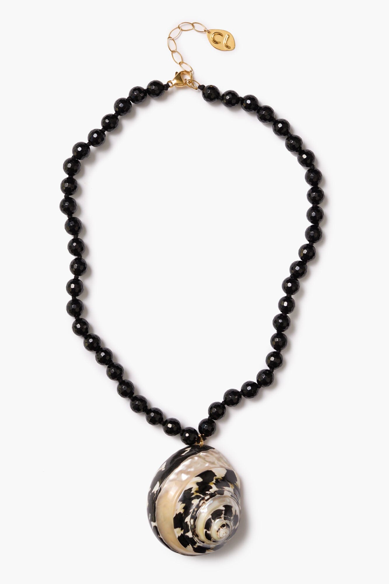 Turbo Shell Necklace Onyx-Jewelry-Uniquities