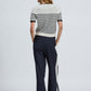 Anne Short Sleeve Stripe Cardigan-Sweaters-Uniquities