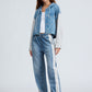 Miramar Terry Pull On Wide Leg-Denim-Uniquities