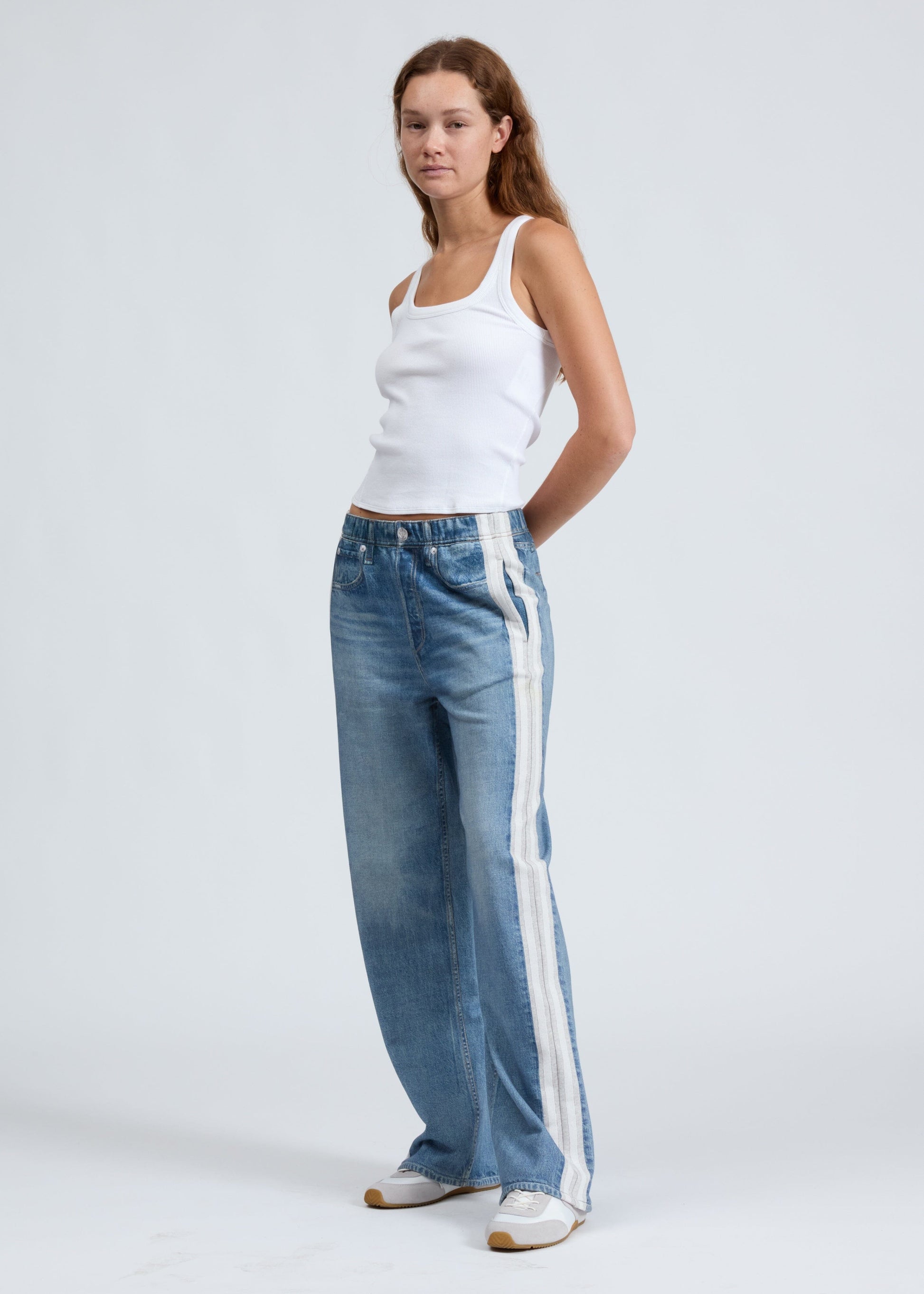 Miramar Terry Pull On Wide Leg-Denim-Uniquities