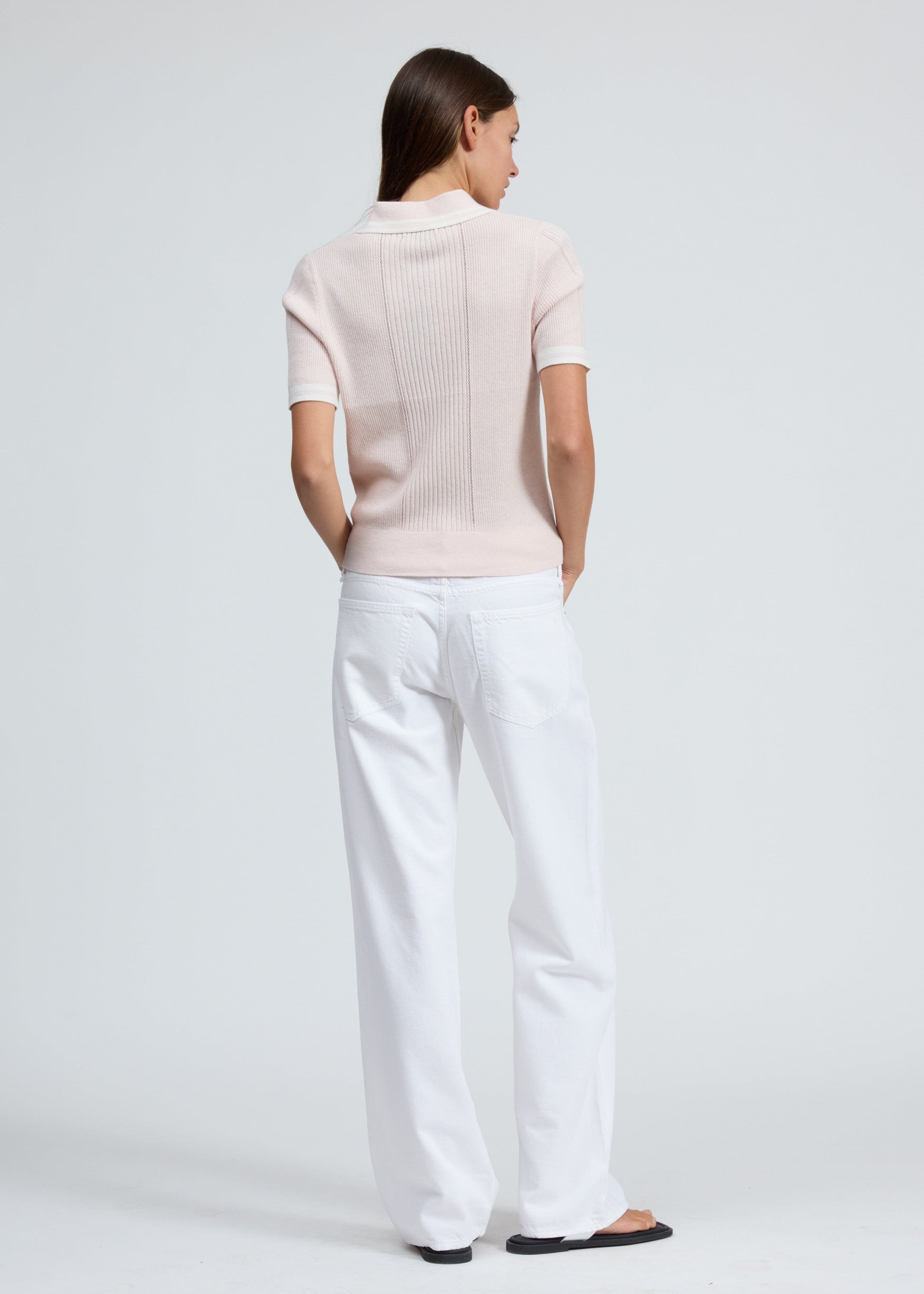 Laurie Tipped Short Sleeve Polo-Sweaters-Uniquities