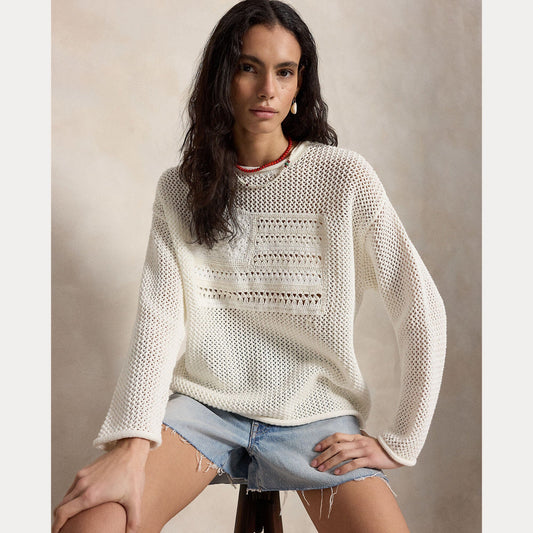 Flag Crewneck Pullover-Sweaters-Uniquities