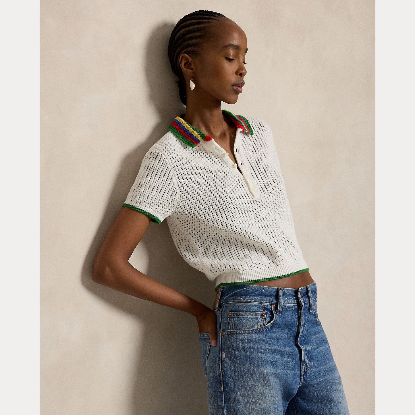 Polo Collar Sweater-Tops/Blouses-Uniquities