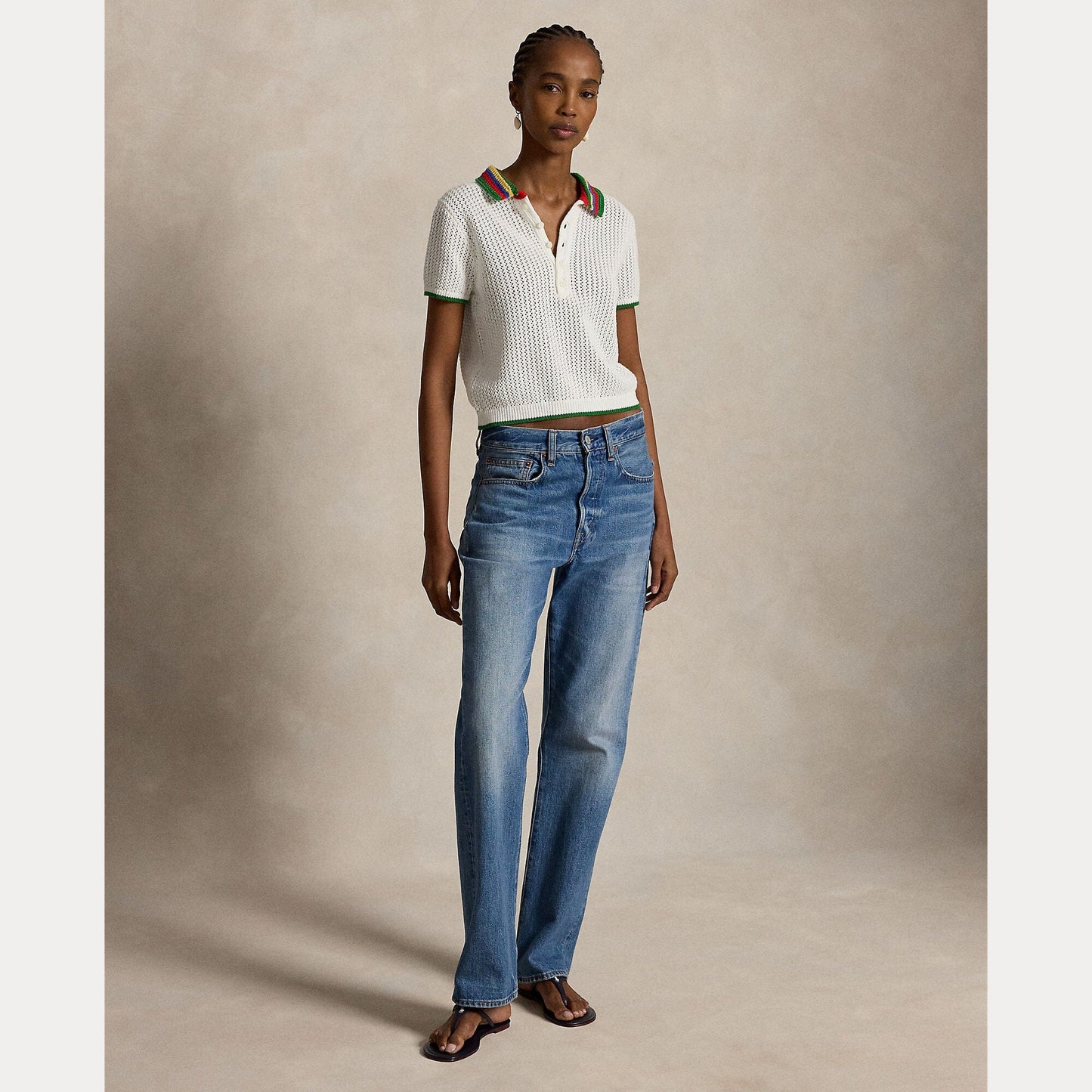 Polo Collar Sweater-Tops/Blouses-Uniquities