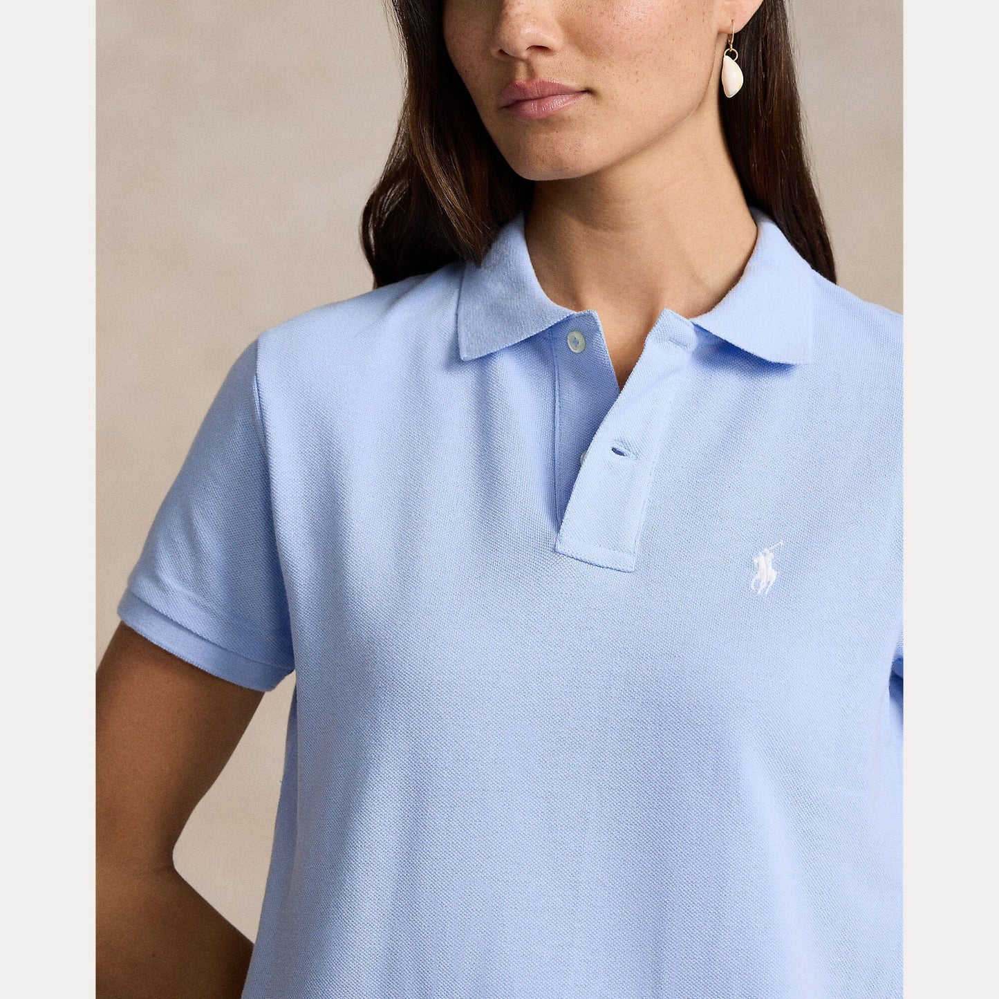 Cotton Mesh Short Sleeve Polo Dress-Dresses-Uniquities