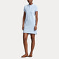 Cotton Mesh Short Sleeve Polo Dress-Dresses-Uniquities