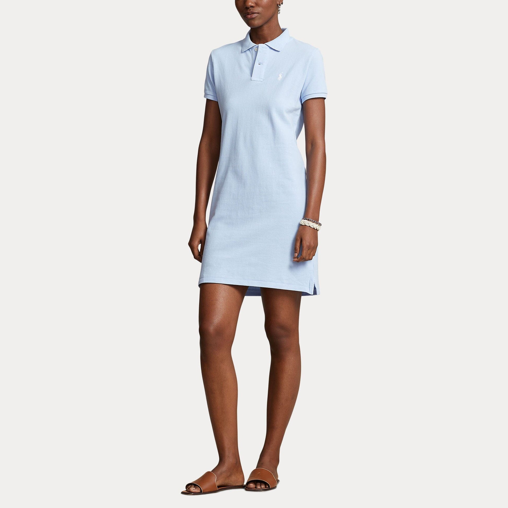 Cotton Mesh Short Sleeve Polo Dress Cotton Mesh Short Sleeve Polo Dress
