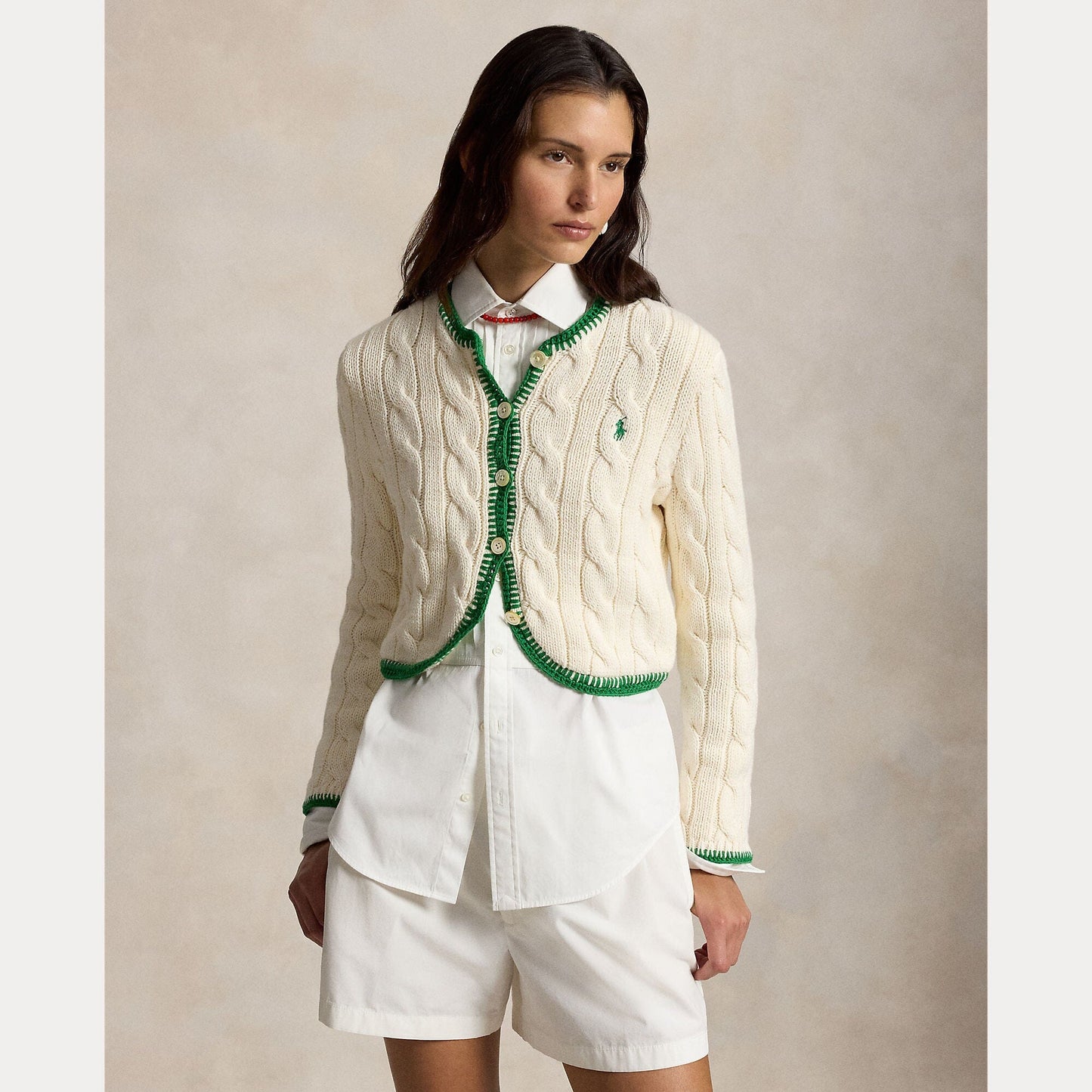 Cotton Long Sleeve Crew Neck Cardigan-Sweaters-Uniquities
