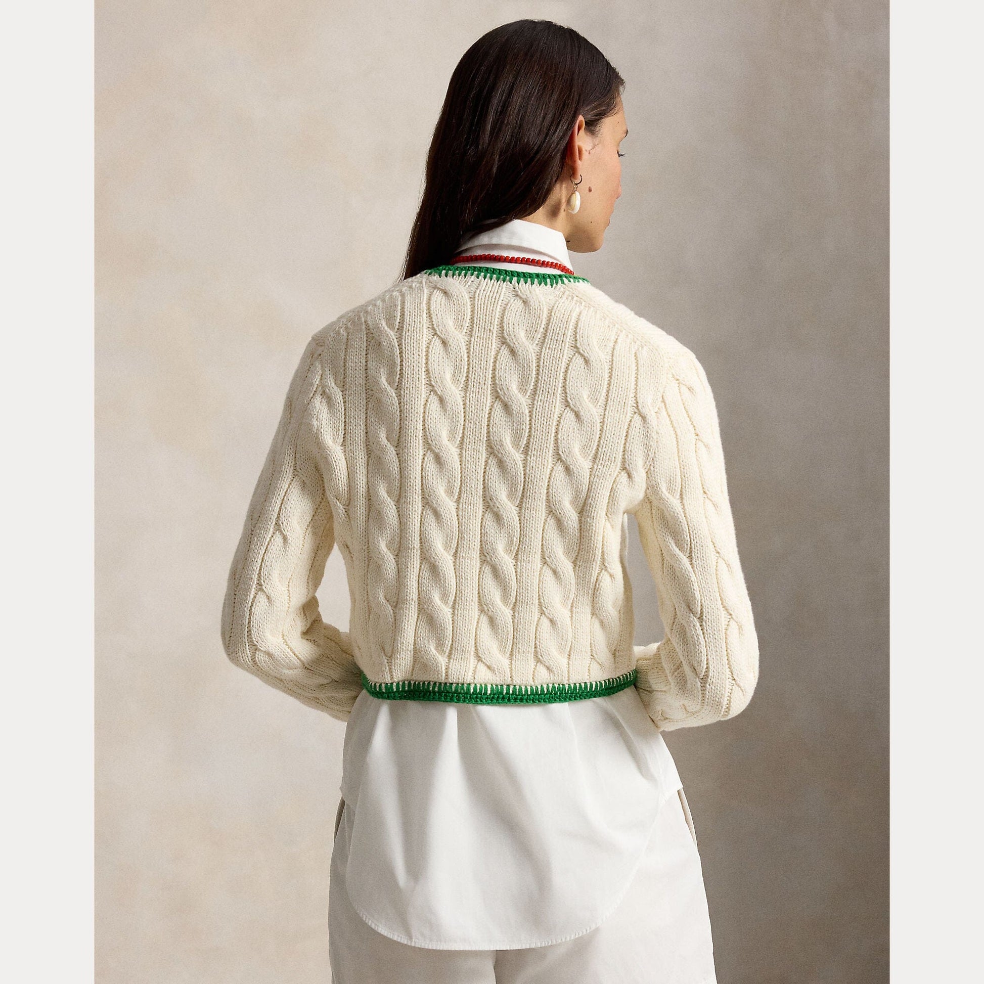 Cotton Long Sleeve Crew Neck Cardigan-Sweaters-Uniquities