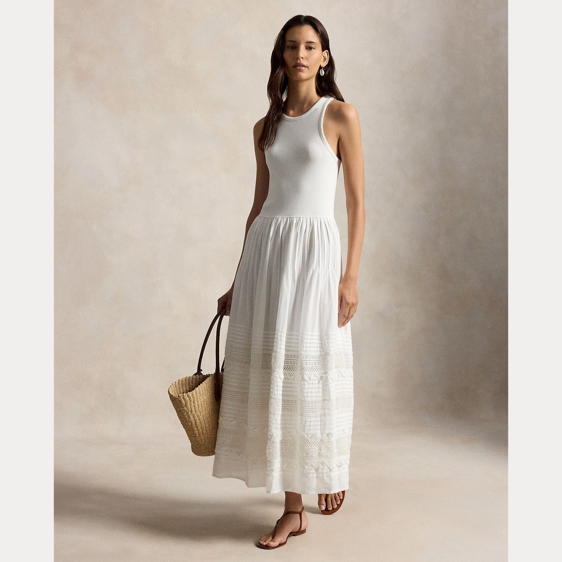 Cotton Voile Sleeveless Dress-Dresses-Uniquities