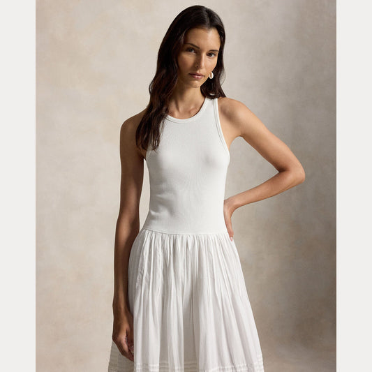 Cotton Voile Sleeveless Dress-Dresses-Uniquities