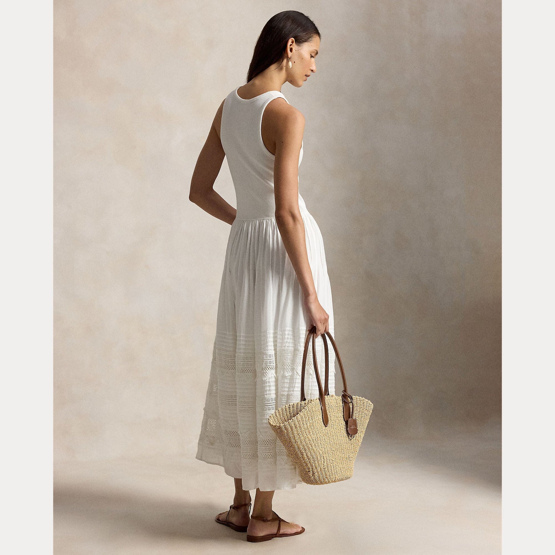 voile cotton dresses Cotton Voile Ruched Maxi Dress