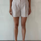 Pleated Linen Short-Bottoms-Uniquities