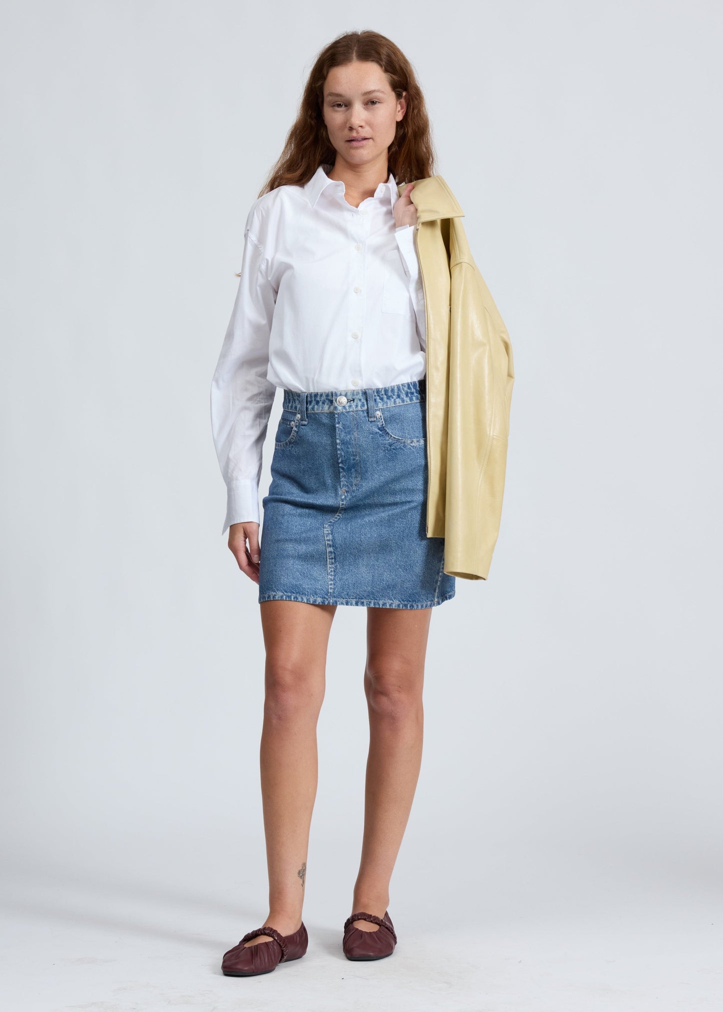 Miramar Ponte Mini Skirt-Denim-Uniquities