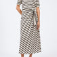 Slub Stripe Tee Midi Dress-Dresses-Uniquities