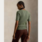 Cotton Short Sleeve Crewneck Cardigan-Sweaters-Uniquities