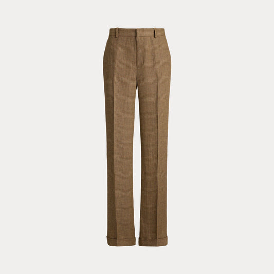 Linen Tweed Straight Pant-Bottoms-Uniquities
