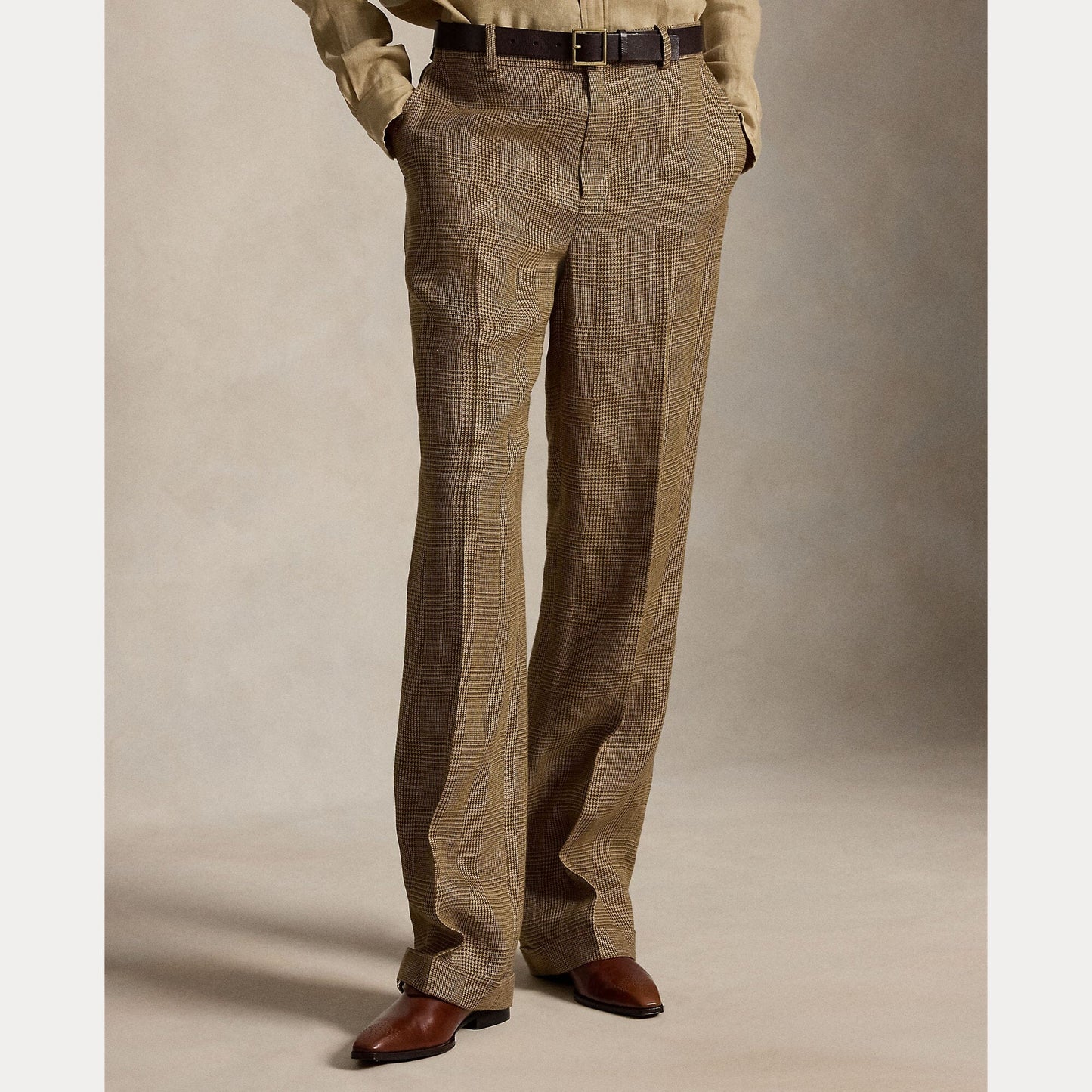 Linen Tweed Straight Pant