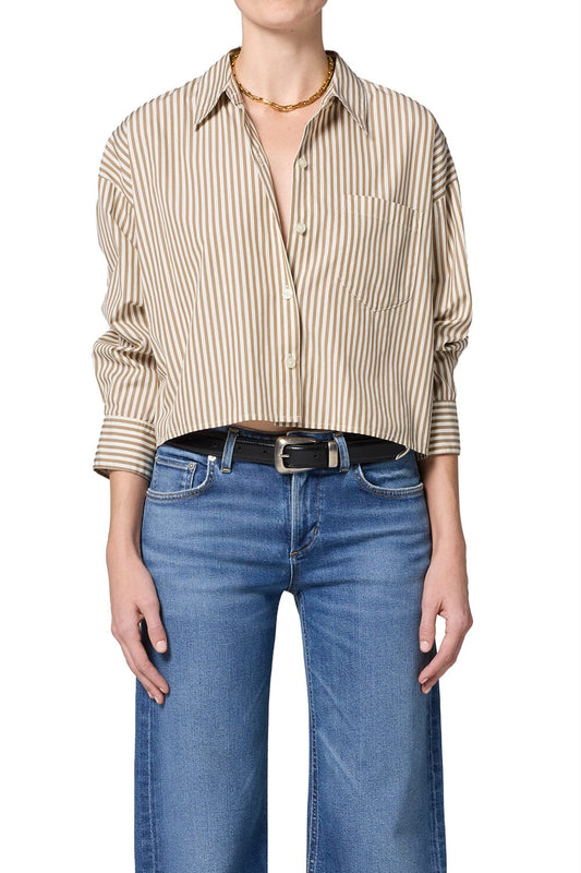 Petit Ami Shirt in Sandatlas Stripe Tops/Blouses Citizens of Humanity 