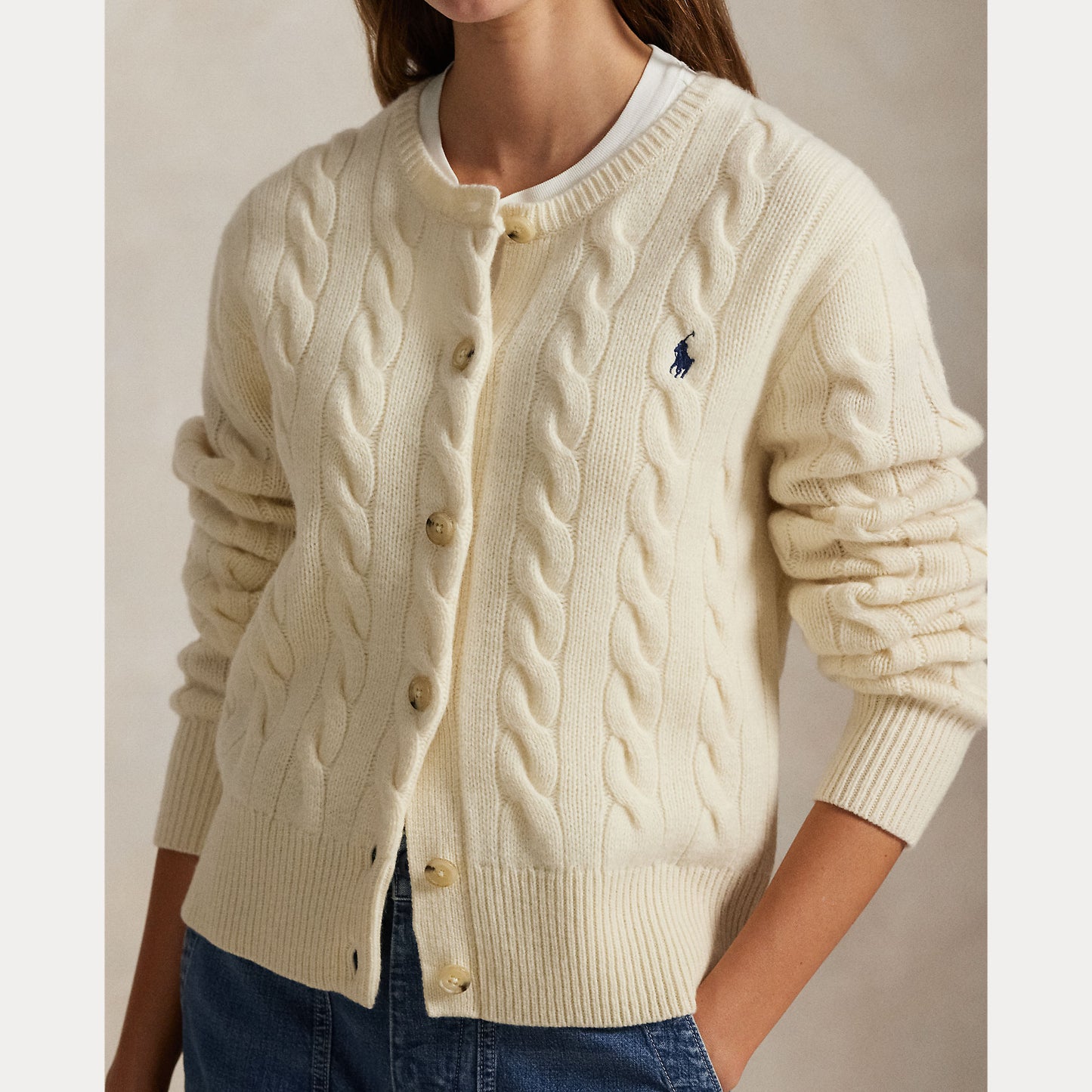 Long Sleeve Crewneck Cardigan