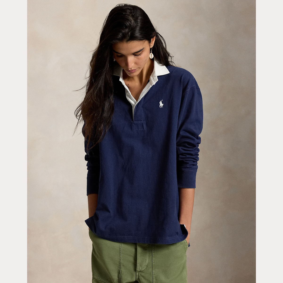 Oversize Cotton Rugby Shirt