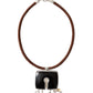 Black Horn Charm Necklace