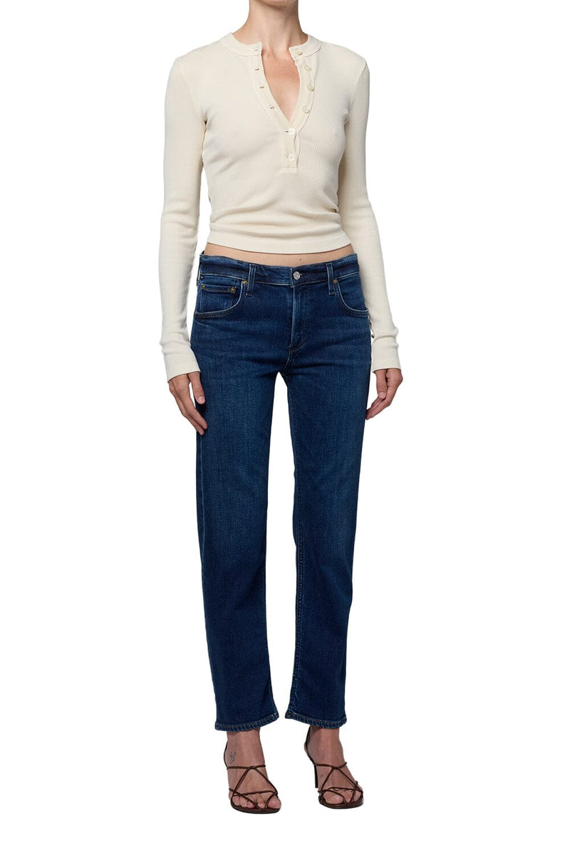 Anissa Low Rise Straight Jeans-Denim-Uniquities