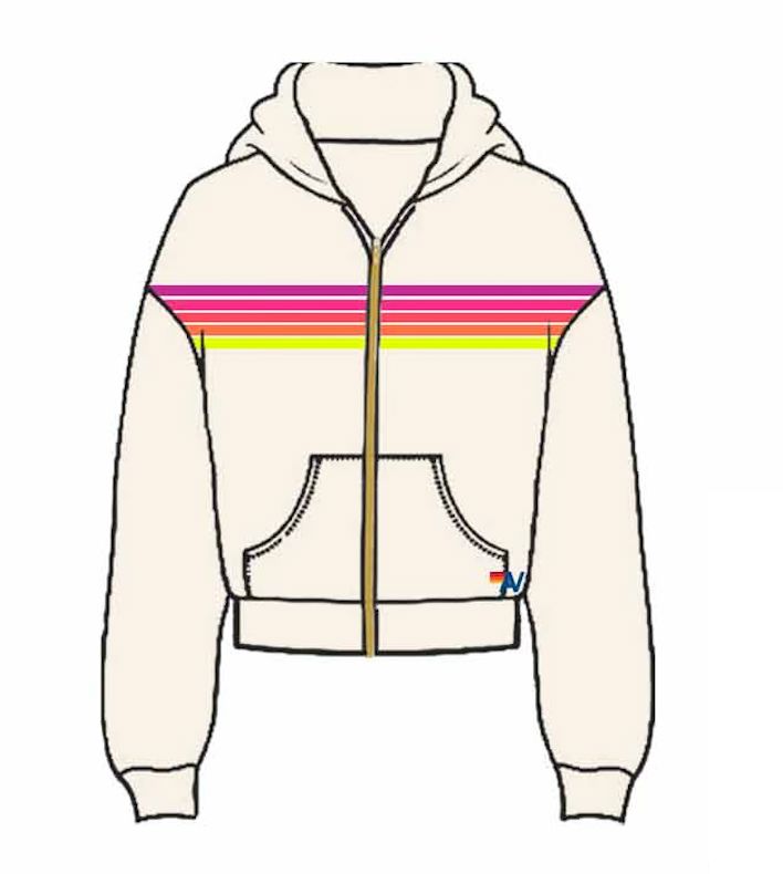 5 Stripe Zip Hoodie-Lounge-Uniquities