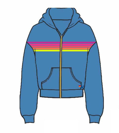 5 Stripe Zip Hoodie-Lounge-Uniquities
